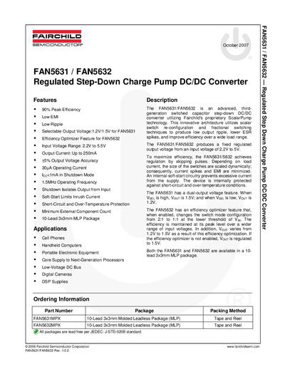Fairchild FAN5631/FAN5632 Datasheet - cover page