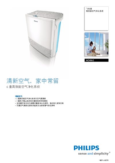 Philips AC4062 Air Purifier User Manual - cover page