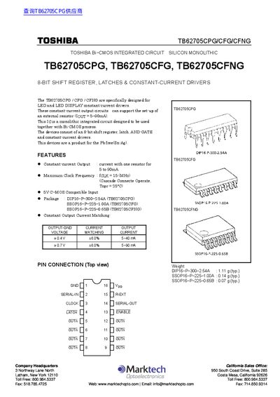 TOSHIBA TB62705CPG TB62705CFG TB62705CFNG handbook