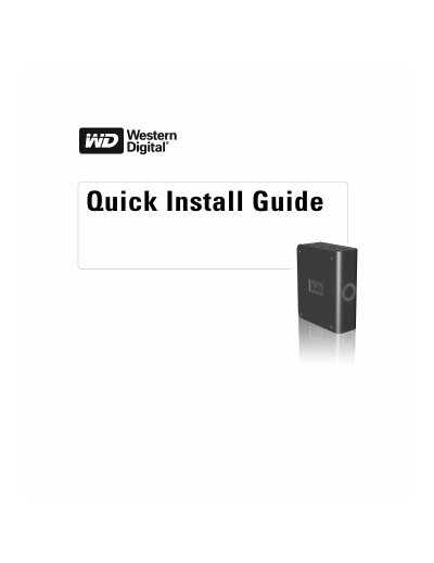 Western Digital Quick Install Guide