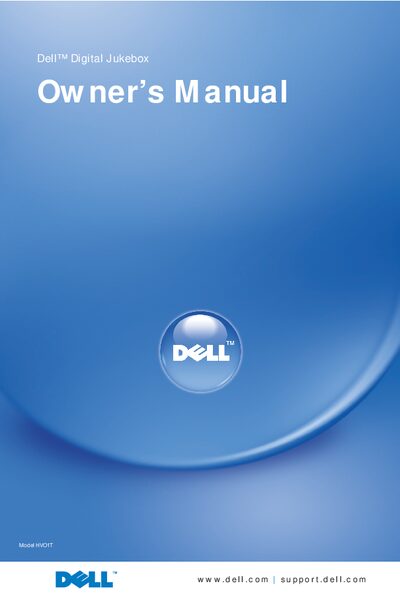 Dell HV01T Digital Jukebox Owner's Manual - cover page