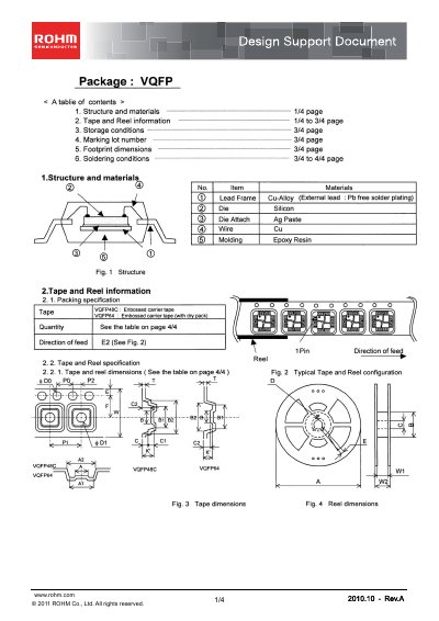 ROHM VQFP Package Design Support Document - cover page