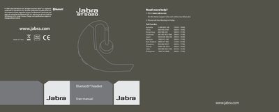 Jabra BT5020 Bluetooth Headset User Manual - cover page