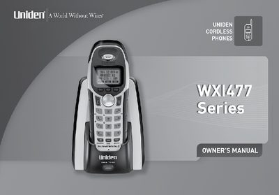Uniden WX1477 Cordless Telephone Owner's Manual - cover page