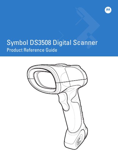 Motorola DS3508 Digital Scanner Product Reference Guide - cover page