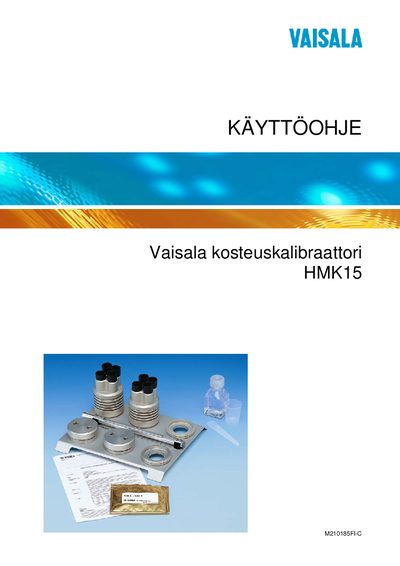 Vaisala HMK15 User Manual - cover page