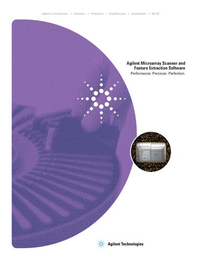 Agilent Microarray Scanner and Feature Extraction Software Product Brochure - cover page