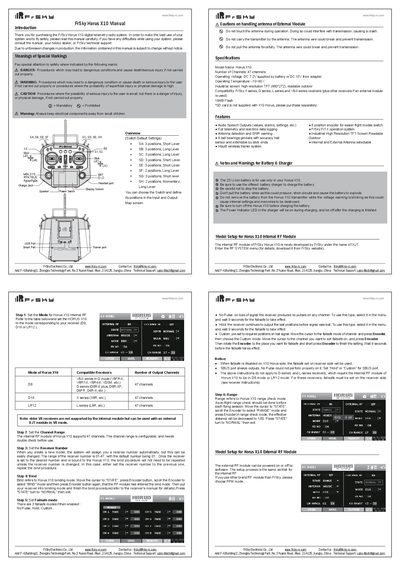 FrSky Horus X10 Digital Telemetry Radio System User Manual - cover page