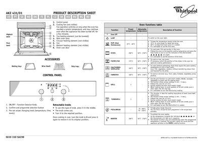 Whirlpool AKZ 431/01 User Manual - cover page