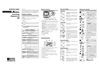 Hanna Instruments HI-96742 Ion Selective Meter Instruction Manual - cover page