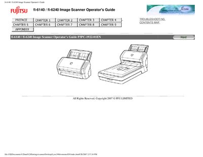 Fujitsu fi-6140 / fi-6240 Image Scanner Operator's Guide - cover page