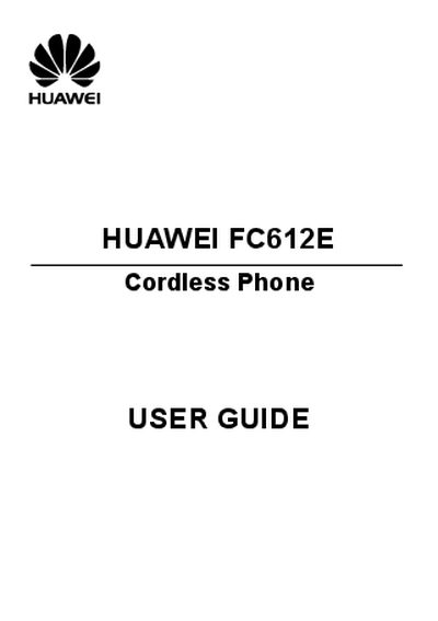 Huawei FC612E Cordless Phone User Guide - cover page