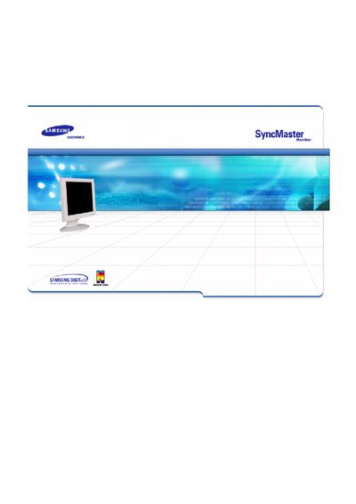 Samsung SyncMaster 181T Monitor User Manual - cover page