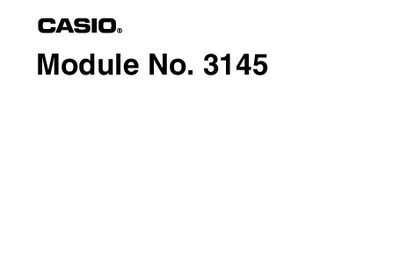 Casio 3145 Watch User Manual - cover page