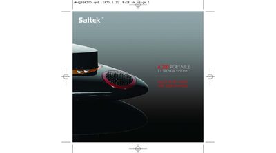 Saitek A-200 Portable 2.1 Speaker System Quick Start Guide - cover page