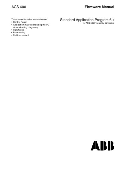 ABB ACS 600 Firmware Manual - cover page