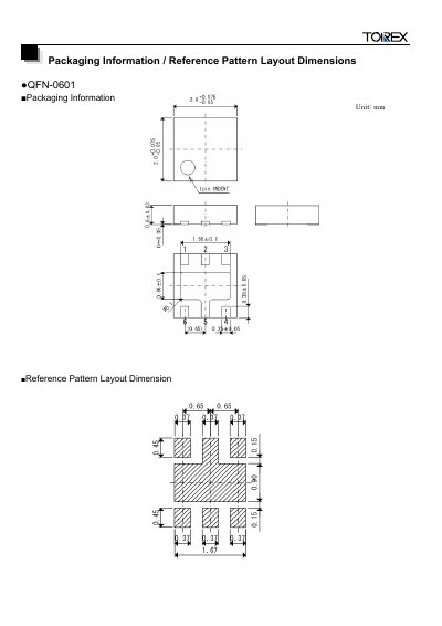 TOREX QFN-0601 Manual - cover page