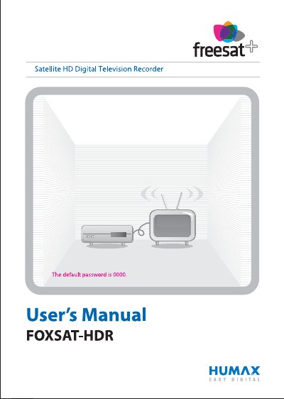 Humax Foxsat-HDR Digital Television Recorder User Manual - cover page