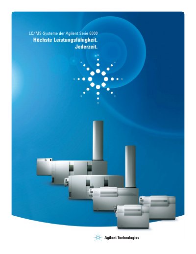 Agilent 6000 Series LC/MS Systems Product Brochure - cover page