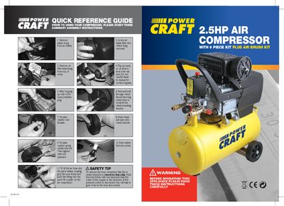 Craft PC270/24 Air Compressor Quick Reference Guide - cover page