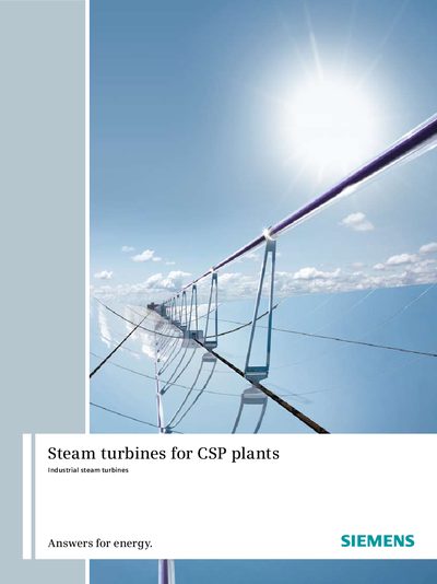 Siemens Steam Turbines for CSP Plants Manual - cover page