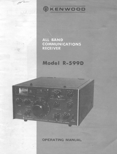 Kenwood R-599D Receiver Operating Manual - cover page