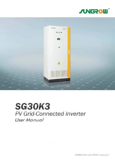 Sungrow SG30K3 PV Grid-Connected Inverter User Manual