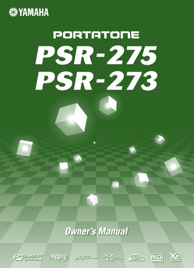 Yamaha PSR-275/PSR-273 Portable Keyboard User Manual