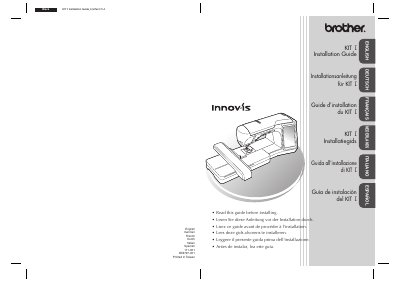 Brother KIT I Sewing Machine Upgrade Installation Guide - cover page