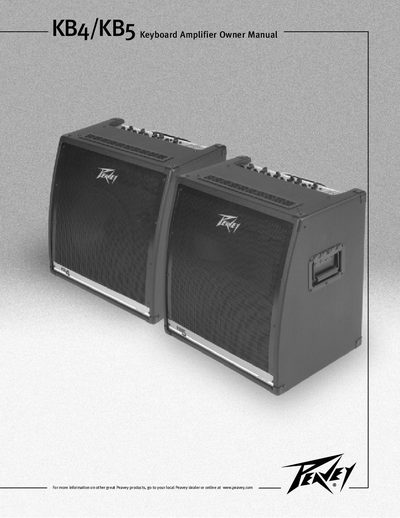 Peavey KB4/KB5 Keyboard Amplifier User Manual - cover page