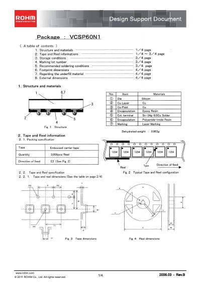 ROHM VCSP60N1 Design Support Document - cover page
