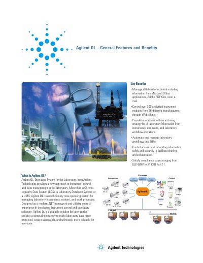 Agilent OL Operating System for the Laboratory General Features and Benefits Guide - cover page