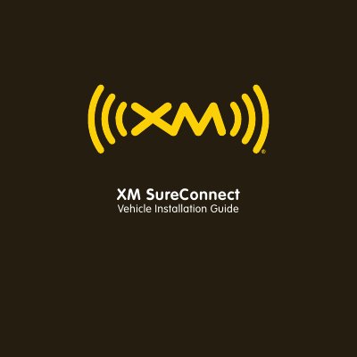 XM SureConnect Vehicle Installation Guide - cover page
