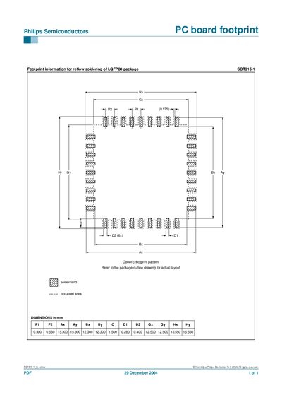 Philips SOT315-1 PCB Footprint Datasheet - cover page