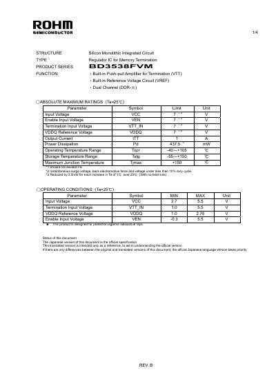 ROHM BD3538FVM handbook