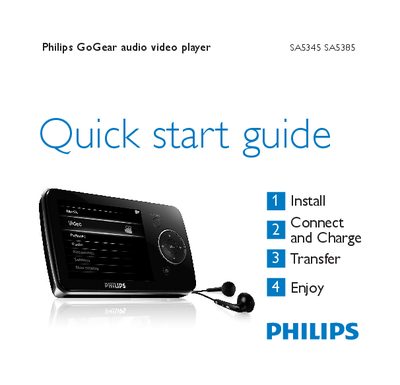 Philips SA5345 SA5385 Audio Video Player Quick Start Guide - cover page