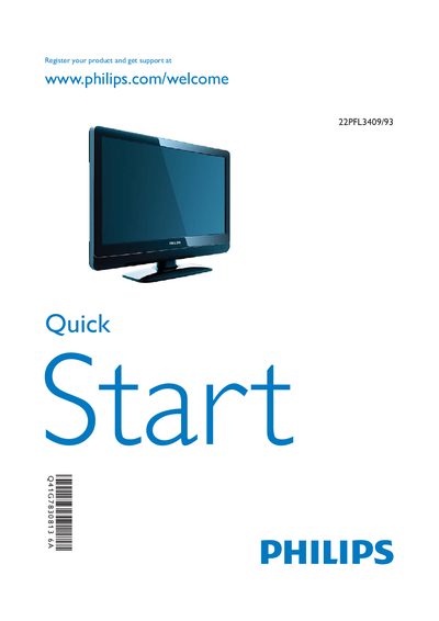 Philips 22PFL3409/93 TV User Guide - cover page