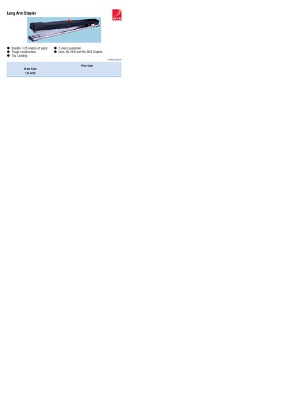 ACCO CHAIN Long Arm Stapler Datasheet - cover page