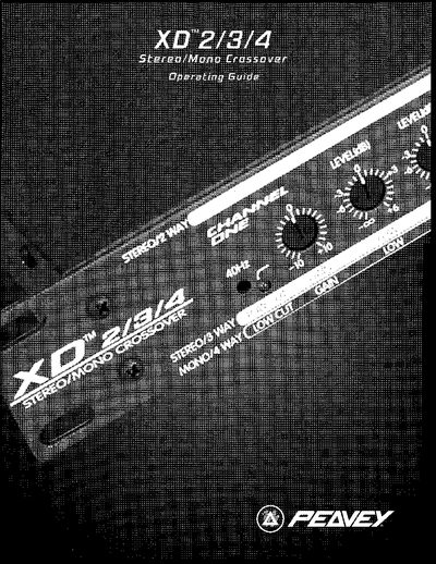 Peavey XD 2/3/4 Electronic Crossover User Manual - cover page