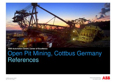 ABB Open Pit Mining References Manual - cover page