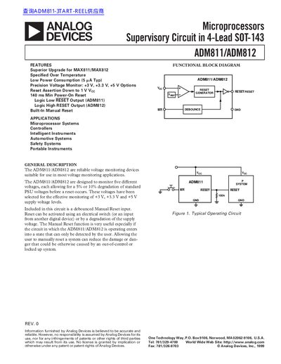 ANALOG DEVICES ADM811/ADM812 handbook (1) - cover page