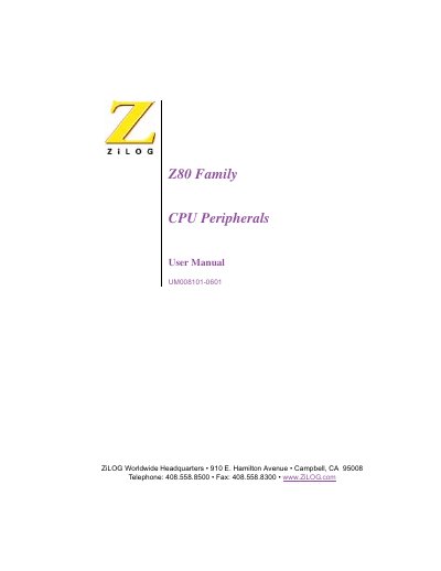 ZiLOG Z80 CPU Peripherals User Manual