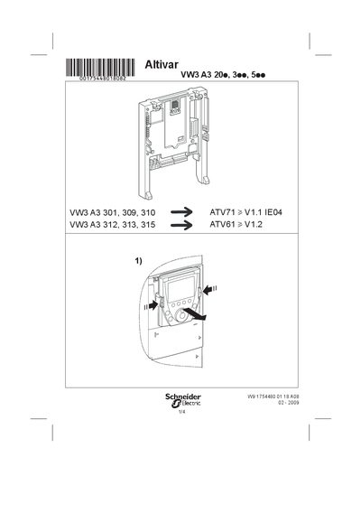 Altivar VW3 A3 20./3../5.. Manual - cover page
