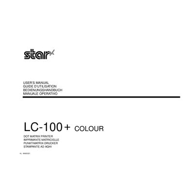 Star LC-100+ Colour User Manual