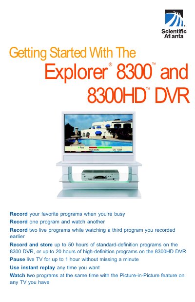 Scientific Atlanta Explorer 8300/8300HD DVR Getting Started Guide - cover page