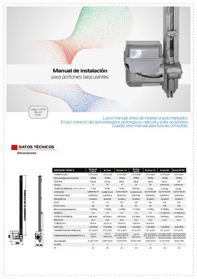 BV Classic/Wave Gate Automation System Installation Manual - cover page