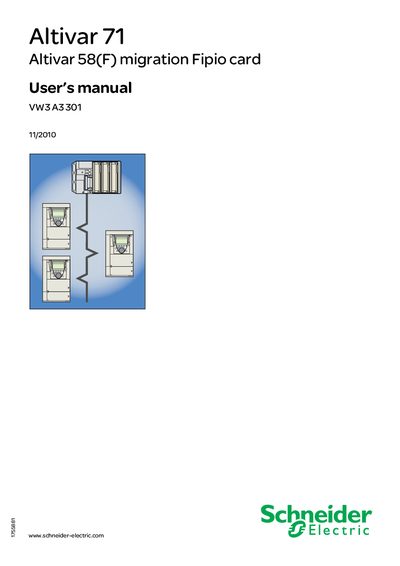 Schneider Altivar 71 User Manual - cover page