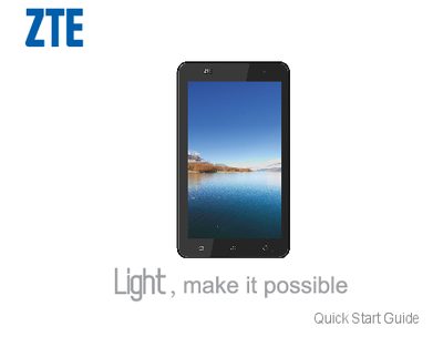 ZTE Light Quick Start Guide - cover page