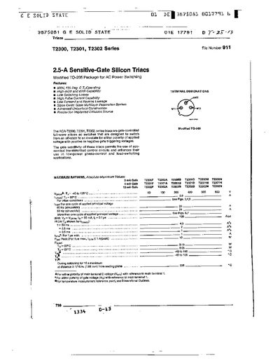 T2300 T2301 T2302 series  - cover page