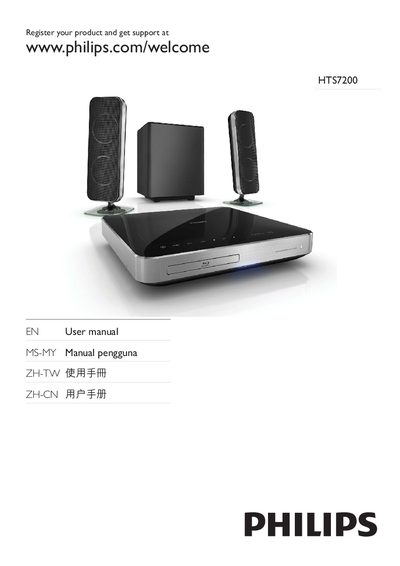 Philips HTS7200 Home Theater System User Manual
